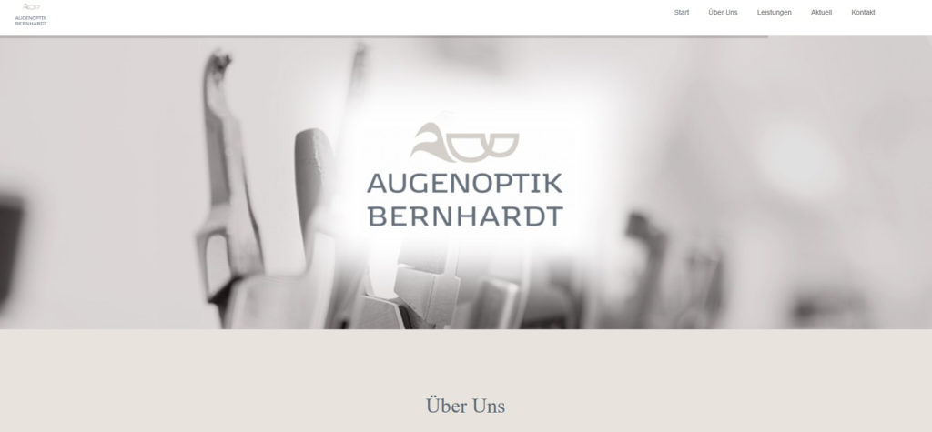 Mahnix Webdesign Referenz - Augenoptik Bernhardt
