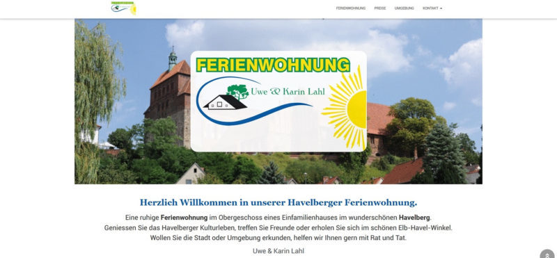Mahnix Webdesign Referenz - Ferienwohnung Lahl