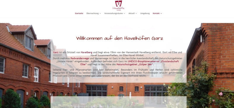 Mahnix Webdesign Referenz - Havelhöfe Garz