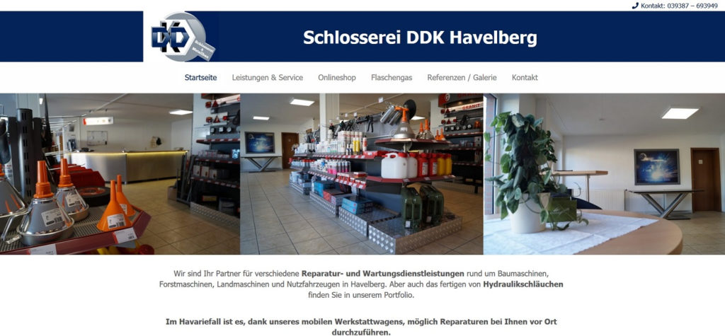 Mahnix Webdesign Referenz - Schlosserei Kindel