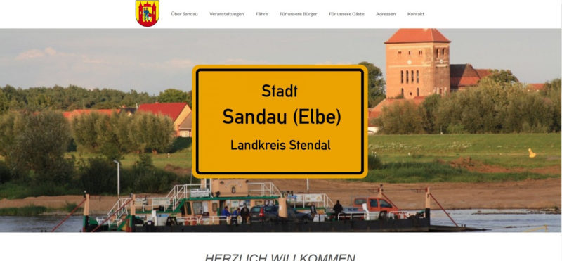 Mahnix Webdesign Referenz - Stadt Sandau